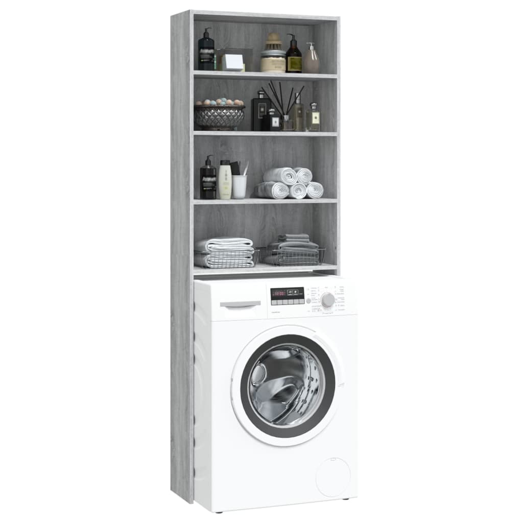 Meuble pour machine à laver Sonoma gris 64x24x190 cm