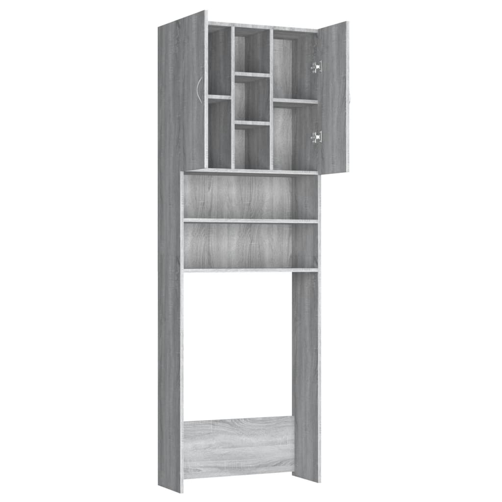 Meuble pour machine à laver Sonoma gris 64x25,5x190 cm