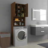 Washing machine cabinet Brown oak 64x25.5x190 cm