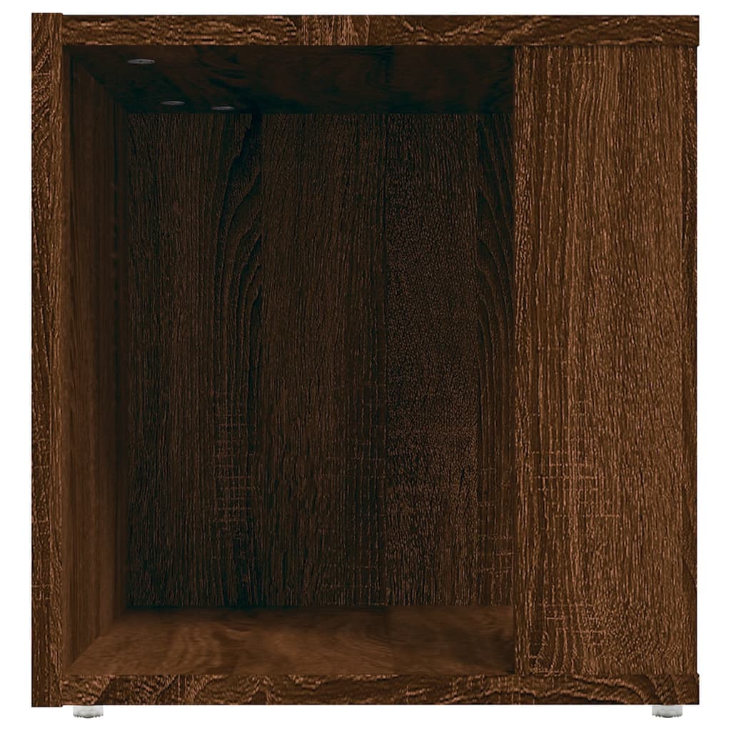 Table d'appoint Chêne marron 33x33x34,5 cm Bois d'ingénierie