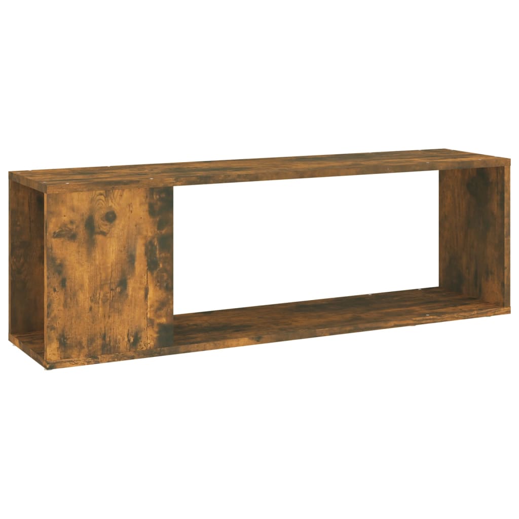 Meuble TV Chêne fumé 100x24x32 cm Bois d'ingénierie