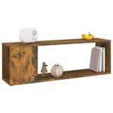 Meuble TV Chêne fumé 100x24x32 cm Bois d'ingénierie