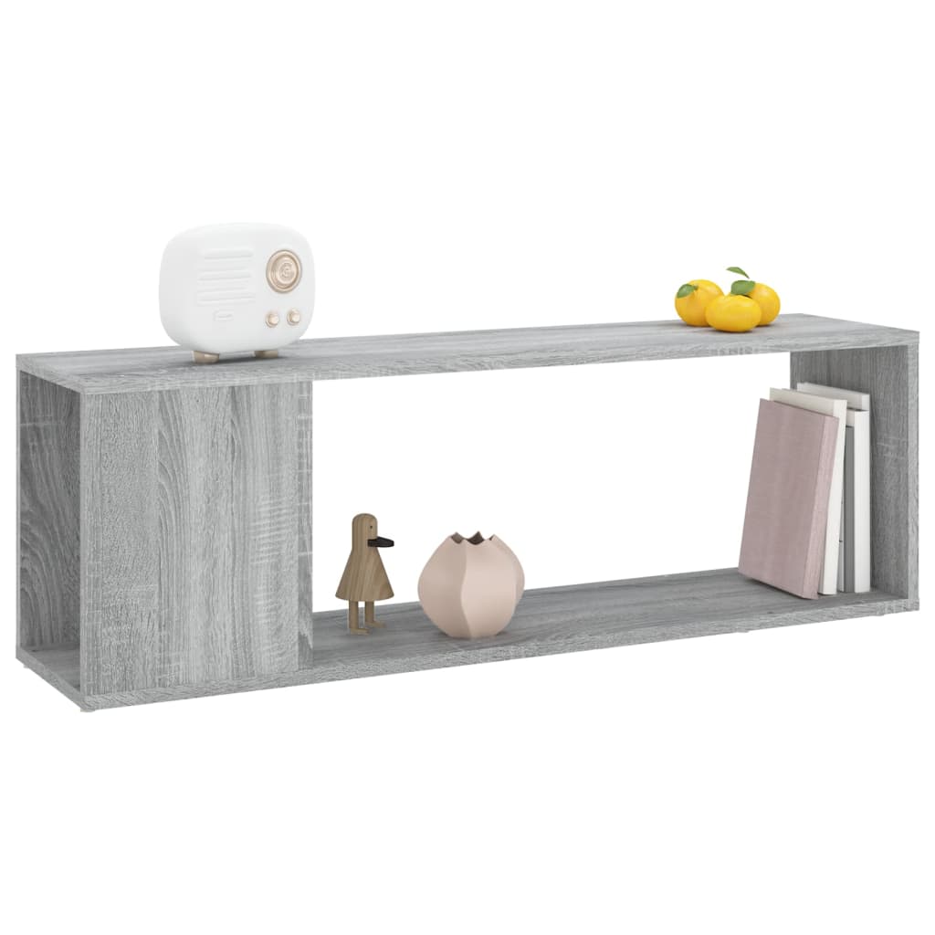 Meuble TV Sonoma gris 100x24x32 cm Bois d'ingénierie