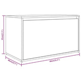 Banc d'entrée 80x40x45 cm Chêne fumé Bois d'ingénierie