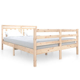 Cadre de lit sans matelas bois massif