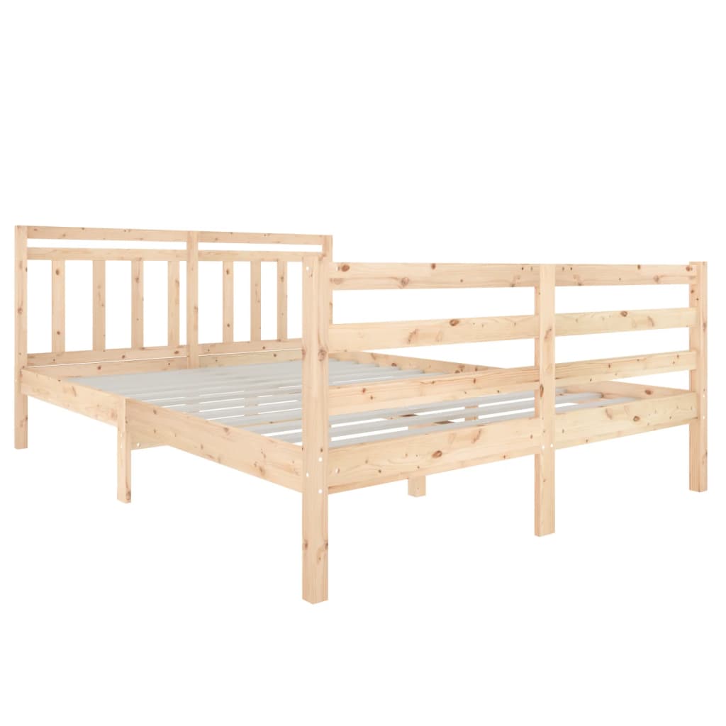 Cadre de lit sans matelas bois massif