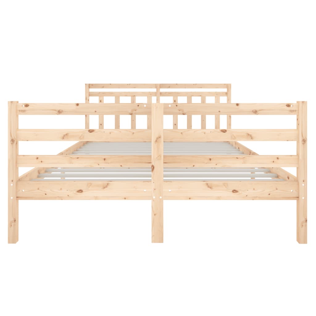 Cadre de lit sans matelas bois massif