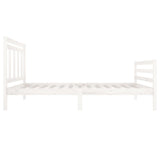 Cadre de lit sans matelas blanc bois massif 90x200 cm