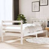 Cadre de lit sans matelas blanc bois massif 90x200 cm