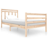 Cadre de lit sans matelas bois massif 100x200 cm