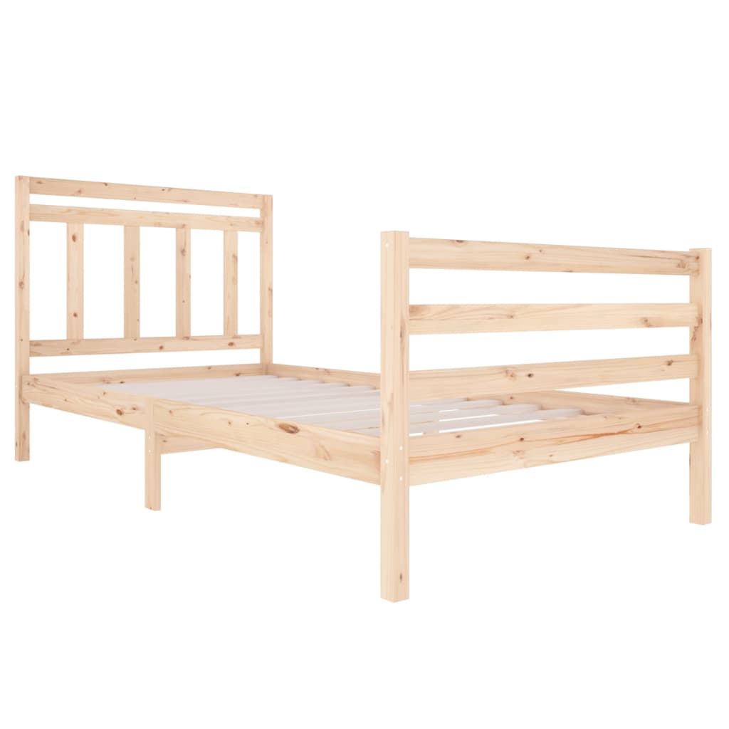 Cadre de lit sans matelas bois massif 100x200 cm