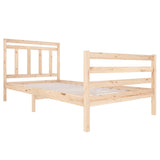 Cadre de lit sans matelas bois massif 100x200 cm