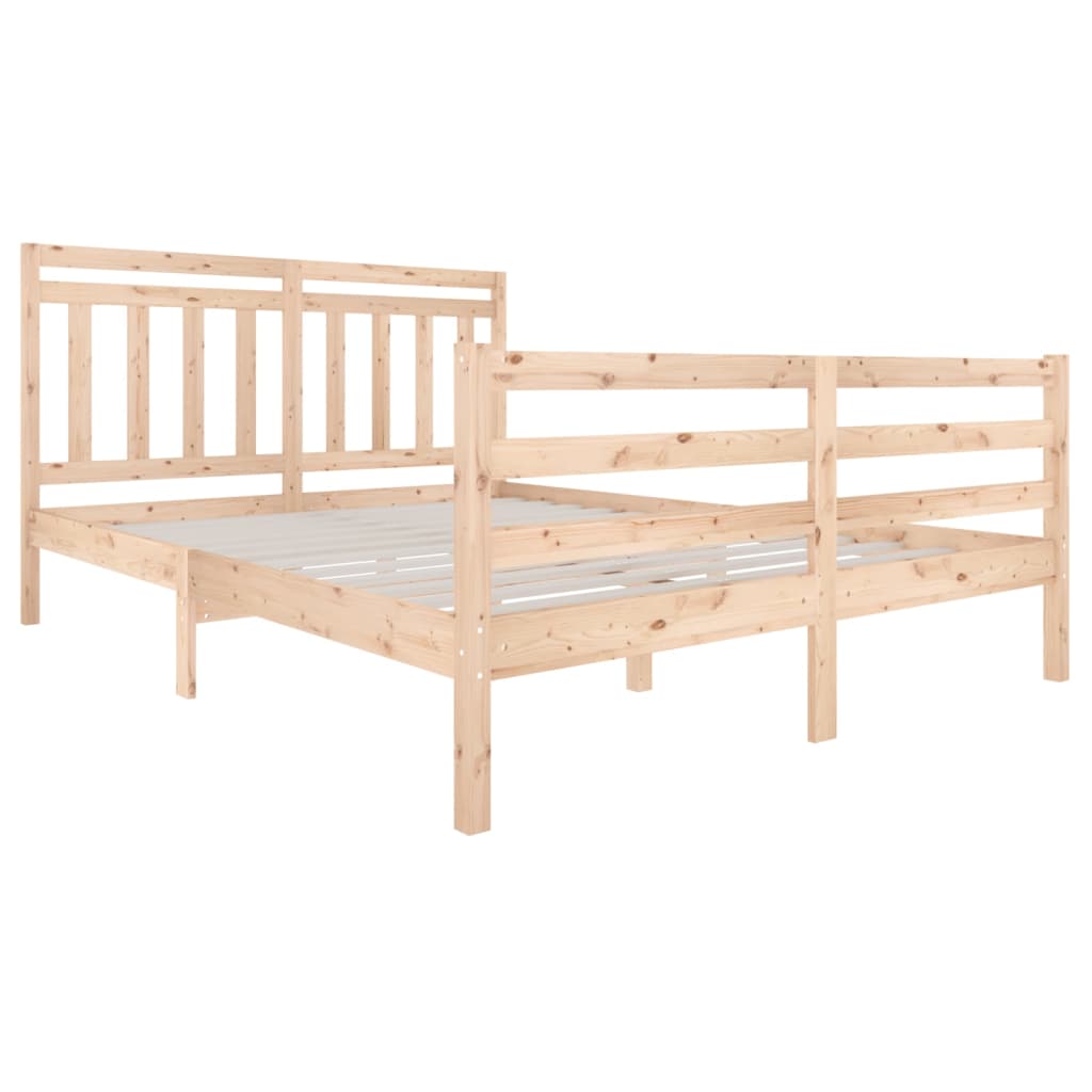 Cadre de lit sans matelas bois massif