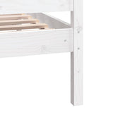 Cadre de lit sans matelas blanc bois massif