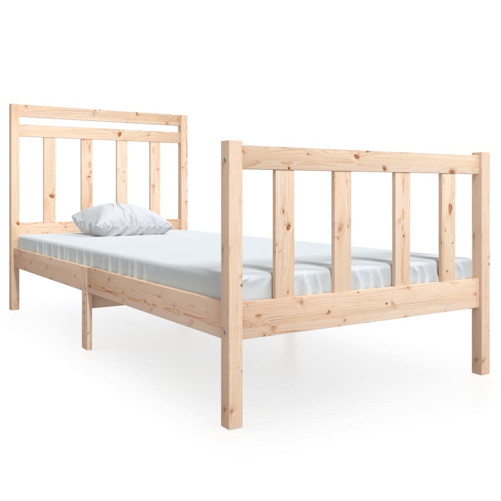 Cadre de lit sans matelas bois massif 100x200 cm