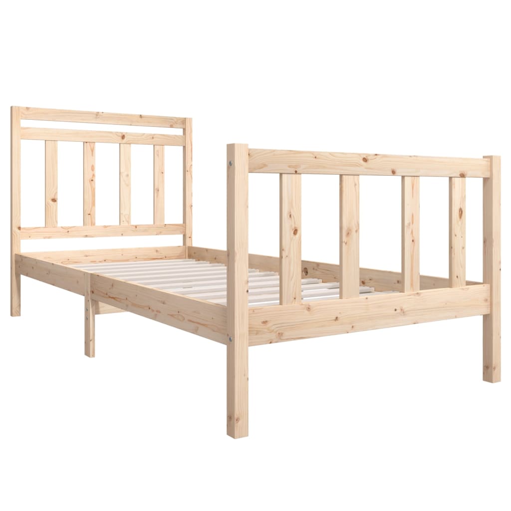 Cadre de lit sans matelas bois massif 100x200 cm