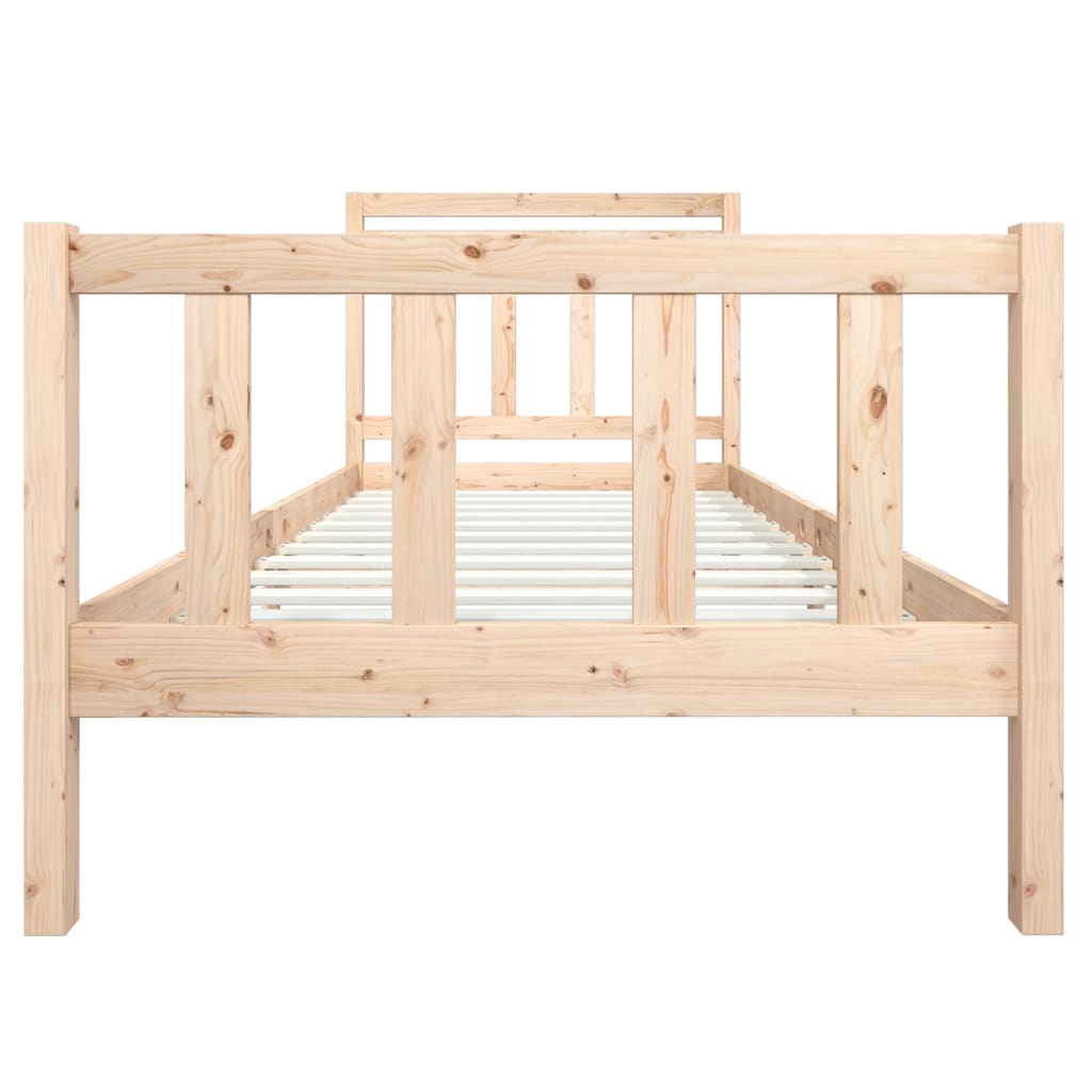 Cadre de lit sans matelas bois massif 100x200 cm