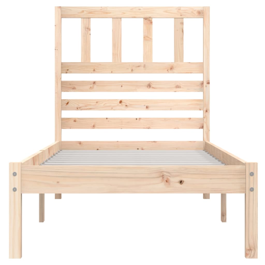 Cadre de lit sans matelas 75x190 cm bois de pin massif