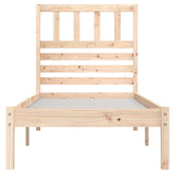 Cadre de lit sans matelas 75x190 cm bois de pin massif