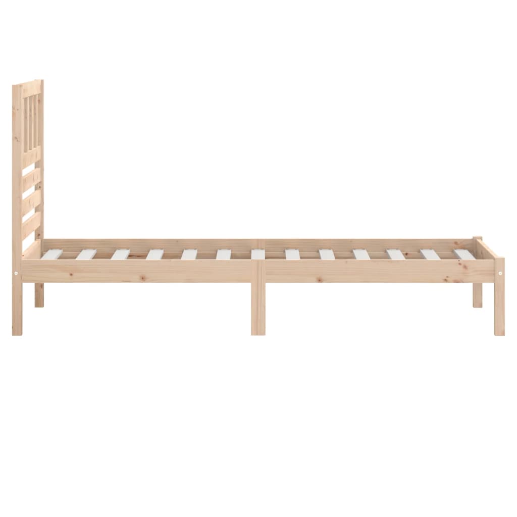 Cadre de lit sans matelas 75x190 cm bois de pin massif