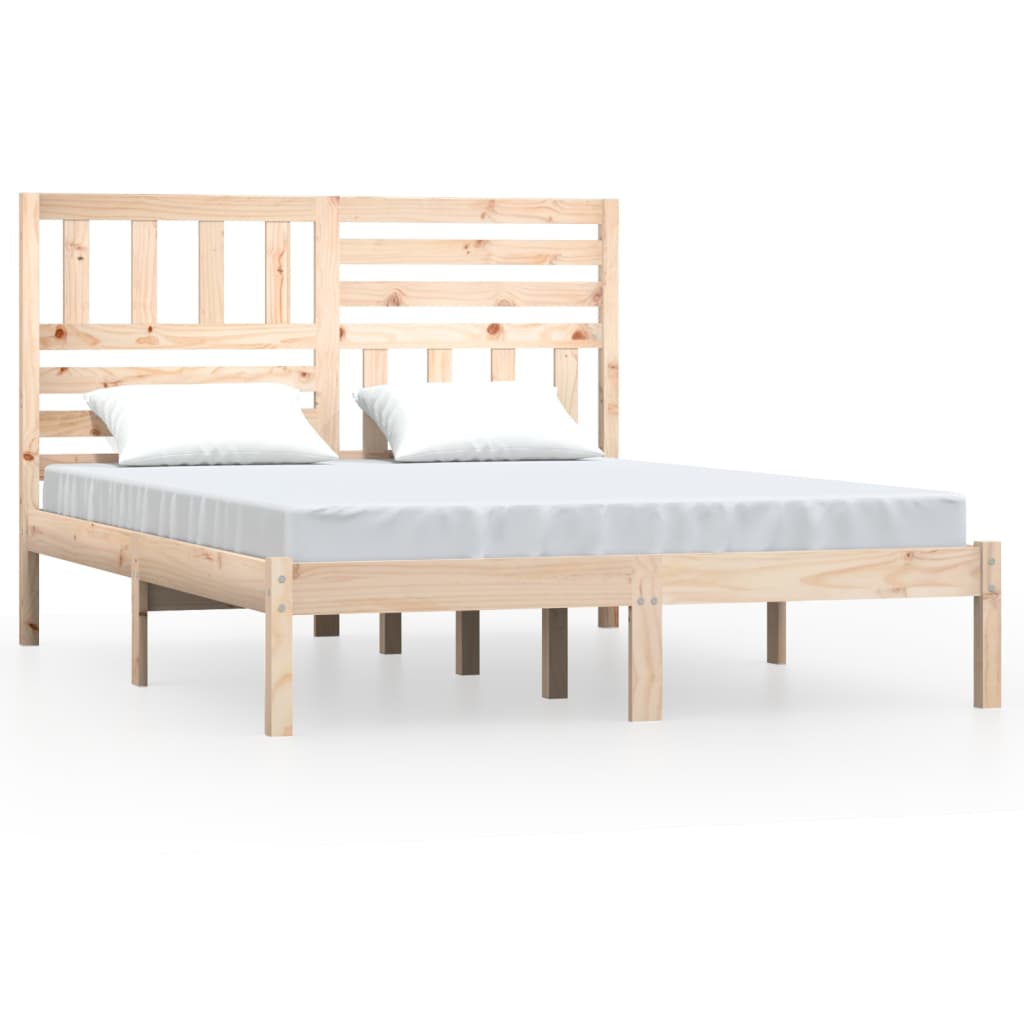 Cadre de lit sans matelas 135x190 cm bois de pin massif