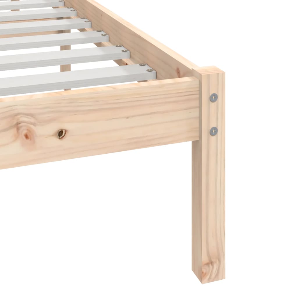 Cadre de lit sans matelas 135x190 cm bois de pin massif