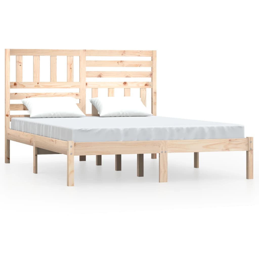 Cadre de lit sans matelas bois de pin massif 120x200 cm