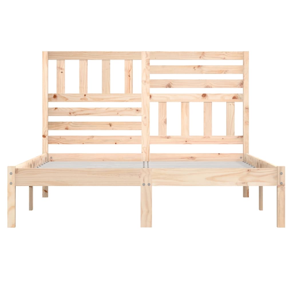 Cadre de lit sans matelas bois de pin massif 120x200 cm