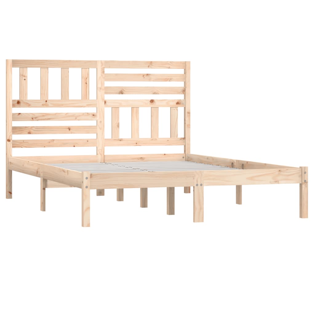 Cadre de lit sans matelas 150x200 cm bois massif de pin