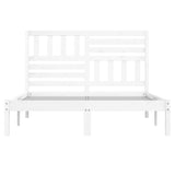 Cadre de lit sans matelas blanc bois de pin massif 160x200 cm