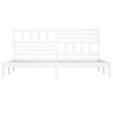 Cadre de lit sans matelas blanc 180x200 cm bois massif de pin