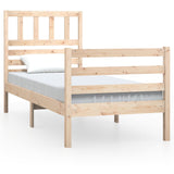 Cadre de lit sans matelas 75x190 cm bois massif