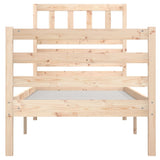 Cadre de lit sans matelas 75x190 cm bois massif