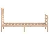 Cadre de lit sans matelas 75x190 cm bois massif