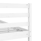 Cadre de lit sans matelas blanc 75x190 cm bois massif