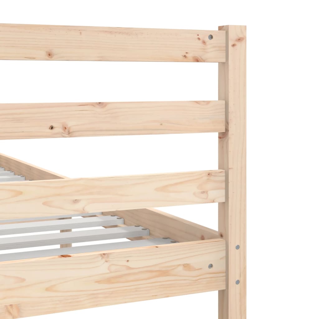 Cadre de lit sans matelas 135x190 cm bois massif