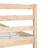 Cadre de lit sans matelas 135x190 cm bois massif