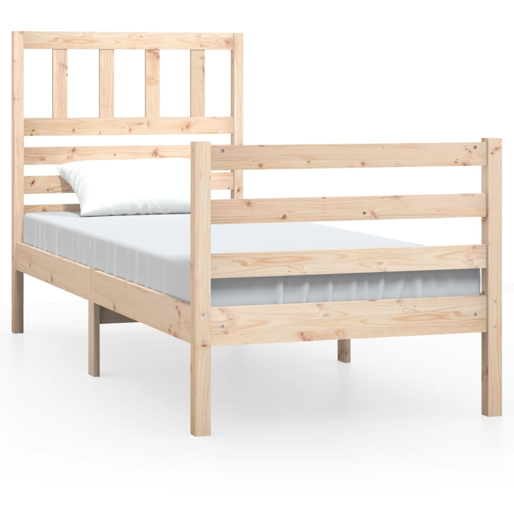 Cadre de lit sans matelas bois massif 100x200 cm