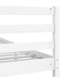 Cadre de lit sans matelas blanc 150x200 cm bois massif