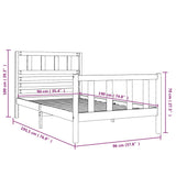 Cadre de lit sans matelas bois massif