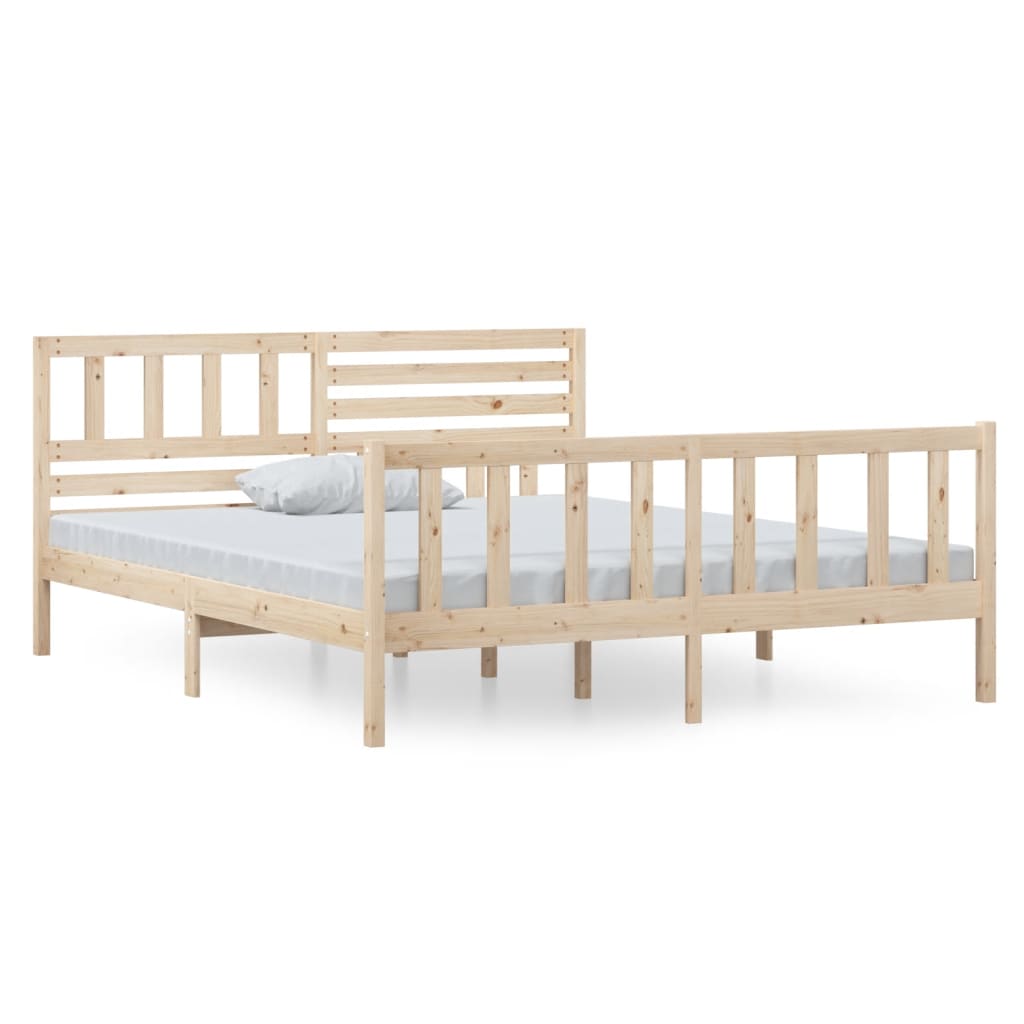 Cadre de lit sans matelas bois massif