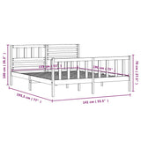 Cadre de lit sans matelas bois massif