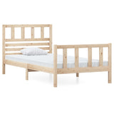 Cadre de lit sans matelas bois massif 90x200 cm