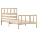 Cadre de lit sans matelas bois massif 90x200 cm