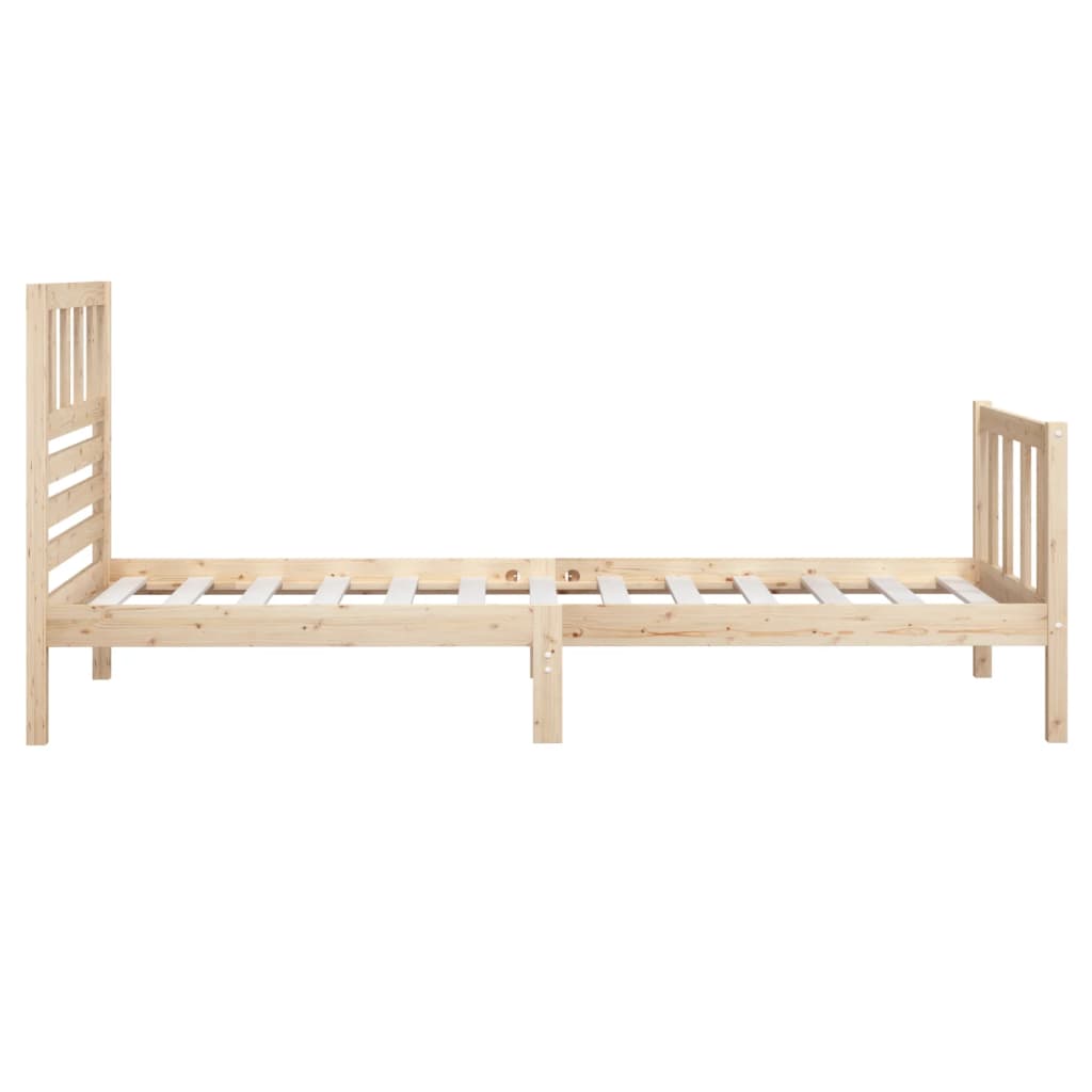 Cadre de lit sans matelas bois massif 90x200 cm