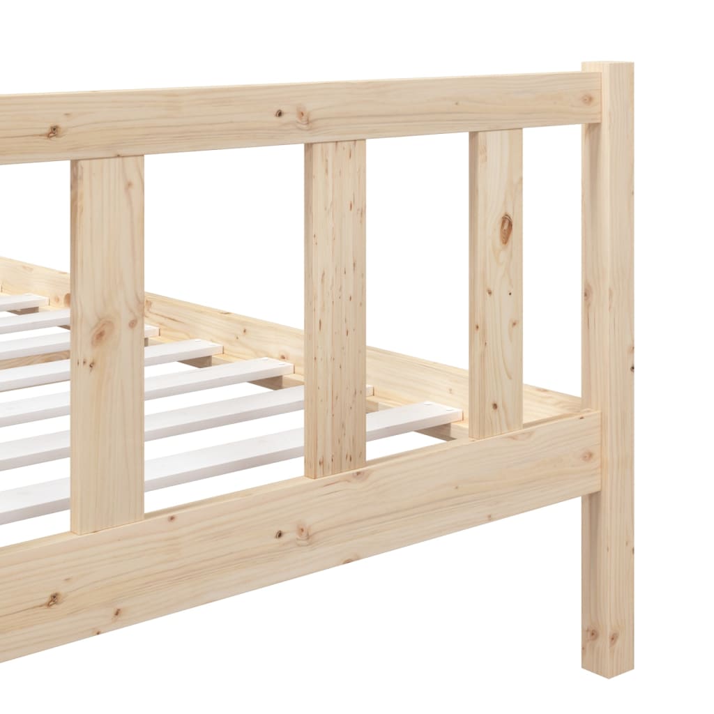 Cadre de lit sans matelas bois massif 90x200 cm