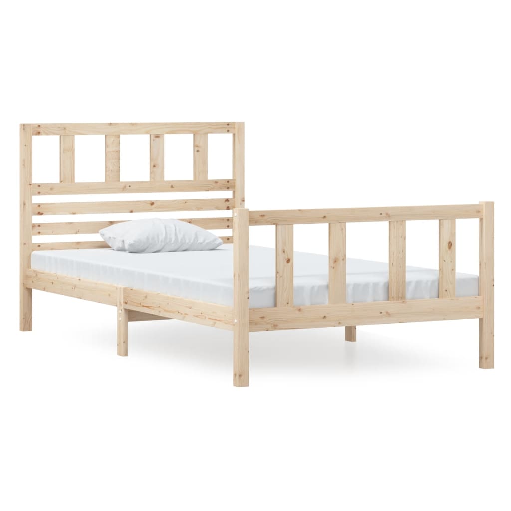 Cadre de lit sans matelas bois massif 100x200 cm