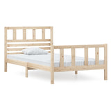 Cadre de lit sans matelas bois massif 100x200 cm