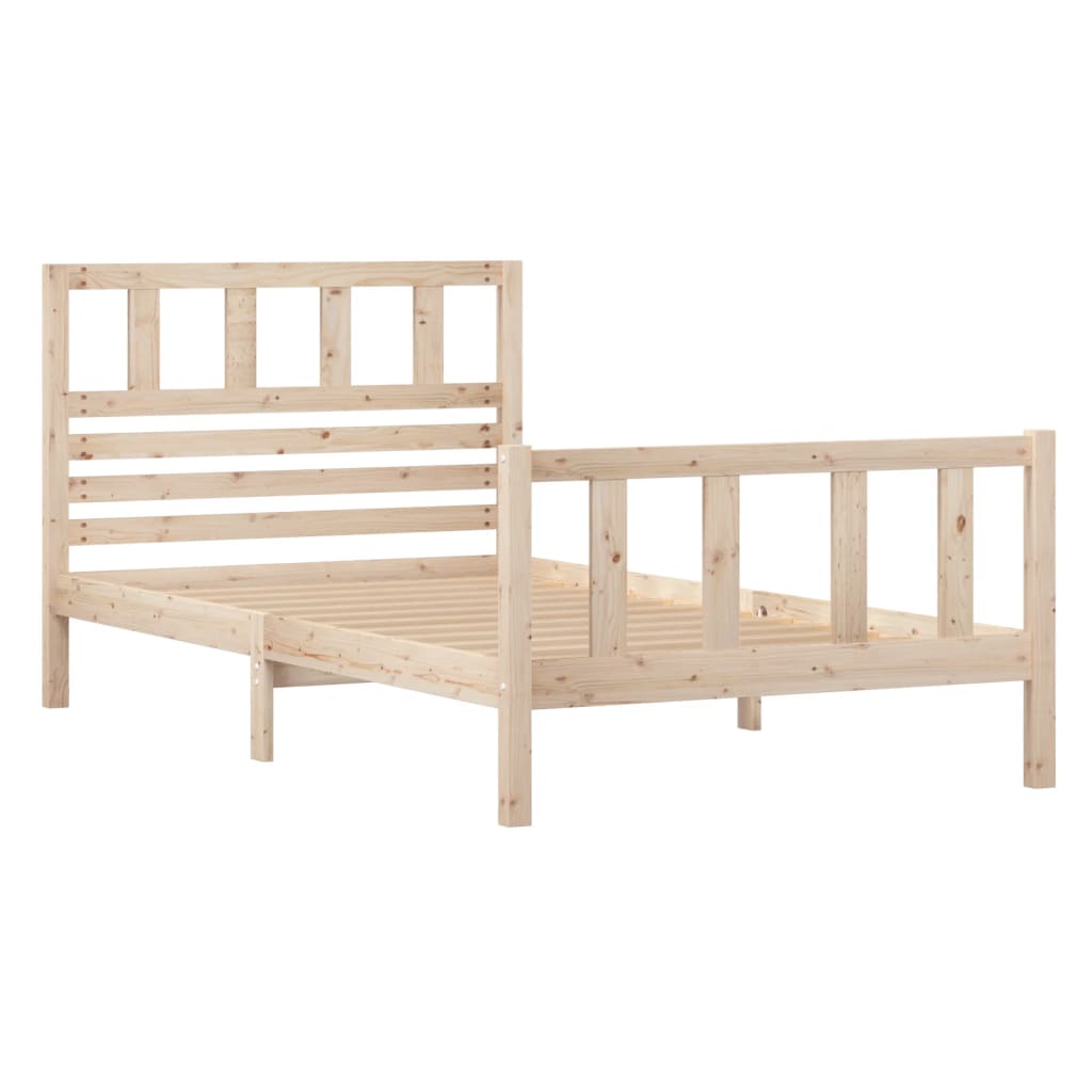 Cadre de lit sans matelas bois massif 100x200 cm