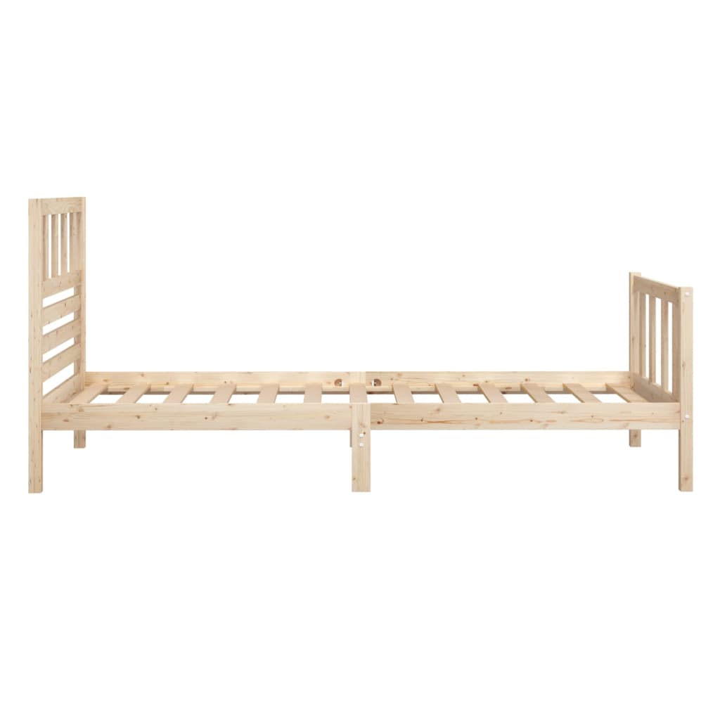 Cadre de lit sans matelas bois massif 100x200 cm